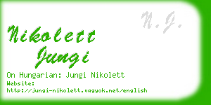 nikolett jungi business card